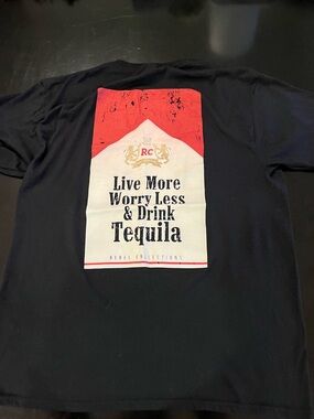 Jerzees Black Tee with Branded Neck Tag